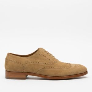 Taft Tan Suede Wingtip, The Beck in Beige